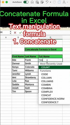 🤯🔗📊 Excel Me CONCATENATE Formula Kaise Use Kare? | Text Ko Combine Karne Ka Easy Trick #kge #viral