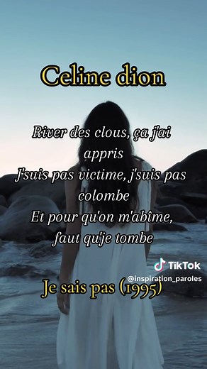 Céline Dion - Je Sais Pas (1995) : Paroles de la chanson