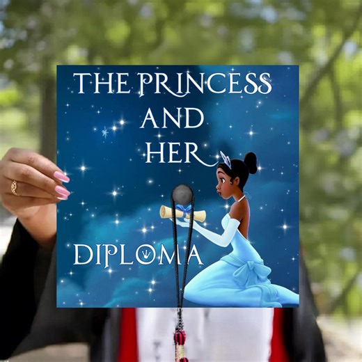 Princess Graduation Cap Topper: Starry Night Diploma Design (digital Download) - Etsy