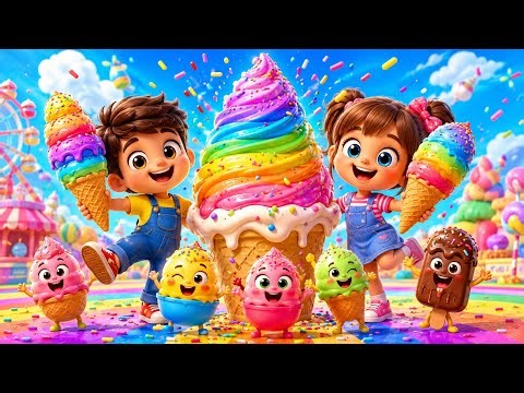 Ice Cream Color Song 🍦🌈 | Learn Colors for Kids | Fun Nursery Rhymes & Kids Songs