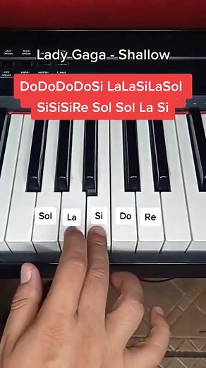 86K views · 709 reactions | Lady Gaga - Shallow piano tutorial facíl #ladygaga #shallow #pianotutorial #pianoforte | Ponchopiano | Facebook