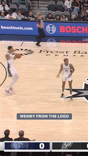 Wemby connects from outside! 🎯 Grizzlies-Spurs | Live on the NBA App 📲 https://link.nba.com/watchnow | NBA