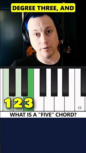 🤔 What is a "Five" Chord? #easymusictheory #musictheory lesson
