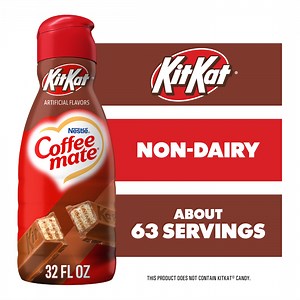 Coffee mate Kit Kat Chocolate Gluten Free Liquid Non-Dairy Coffee Creamer, 32 fl oz