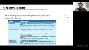Conference Highlights: Inappropriate Sexual Behaviors in Patients With Dementia - An Evidence Based Review
