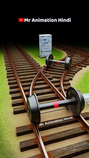 How Trains Switch Tracks? Railway Track Changing System Explained (3d) by Mr Animation Hindi