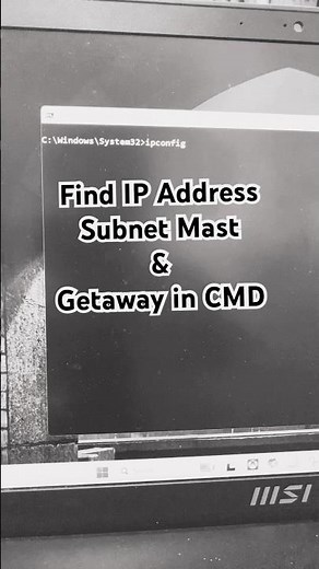 How to Find Your IP Address, Subnet Mask & Gateway in CMD | Windows Tip