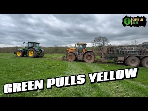 STUCK TRACTOR NEEDS A LITTLE PULL! SPRING SPREADING IN FULL SWING!