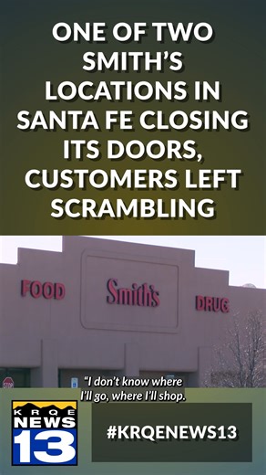 A popular grocery store in Santa Fe is shuttering its doors, leaving many in the area devastated and scrambling to find a new affordable place to shop. Many people said the walkability and affordable prices at the Smiths on Cerrillos have made it a lifeline, and they’re worried it’s going to leave a hole in the community. MORE HERE: https://www.krqe.com/news/new-mexico/one-of-two-smiths-locations-in-santa-fe-closing-its-doors-customers-left-scrambling/ | KRQE News 13