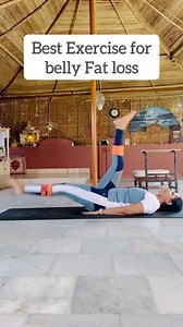 Exercise for belly fat loss . . #fatloss #bellyfat #fattofit #fitness #fit #tummytime | Aarogyam Yoga Studio