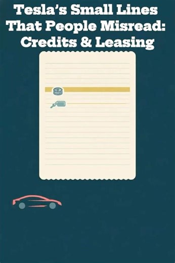 Tesla’s Small Lines That People Misread: Credits & Leasingcredits and leasing #Tesla #EV #business