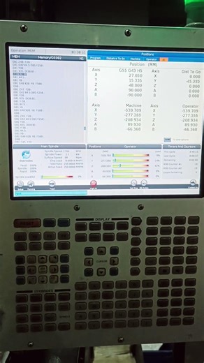 Vmc 5Axis Haas control#ytshorts#cnc#sorts#vmc