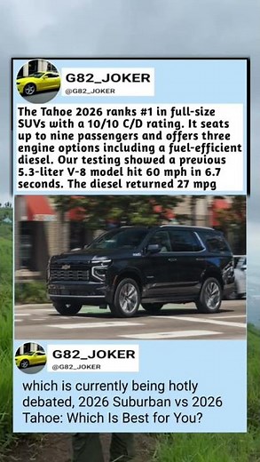 2026 Suburban vs 2026 Tahoe: Which Is Best for You?