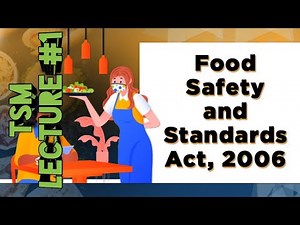 Food Safety & Standards Act, 2006 - FSS ACT 2006 | FSSAI | TNPSC SUCCESS MATERIALS LECTURE 1