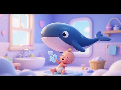 Whale Song Wash 🐋🫧🎶 | Ocean Bath Time Kids Song