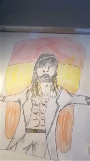 How to draw Seth Rollins #wwe #sethrollins #raw #drawing #art