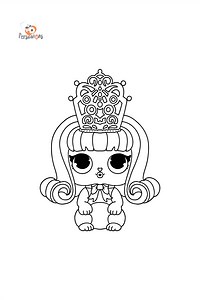 Coloring page LOL Surprise Prom Bunny - Online and Print for Free!
