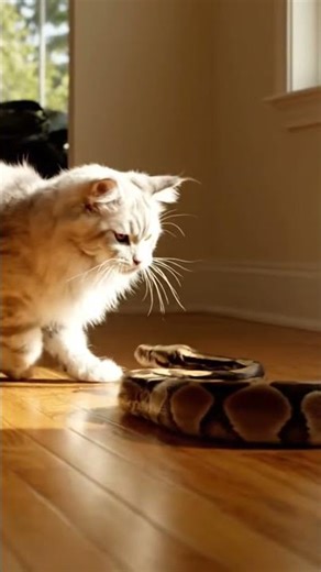 Cat&python fighting