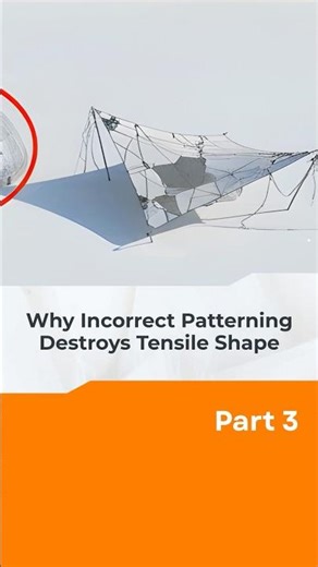 Ponding Problems? Your Tensile Patterning Might Be Wrong #tensilestructure #shorts
