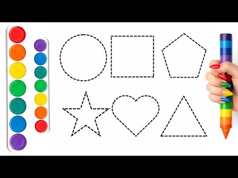 Shapes drawing for kids 🌈 Fun Coloring and Painting for Children