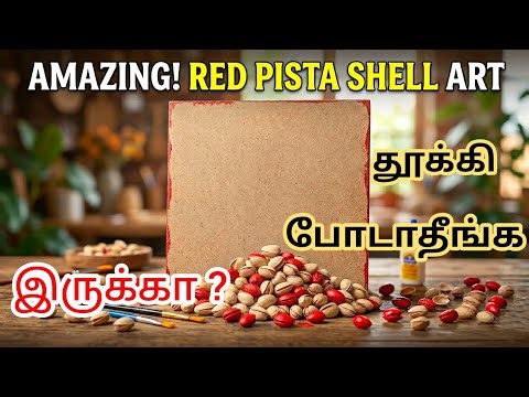 Waste Pista shell Craft Idea ♥️ Red| Do & Earn💲💵💰