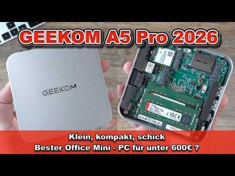 GEEKOM A5 Pro 2026 Test – Office Mini-PC | Ryzen 5 7530U, 4× 4K Monitor Support + 2,5 Gbit Ethernet