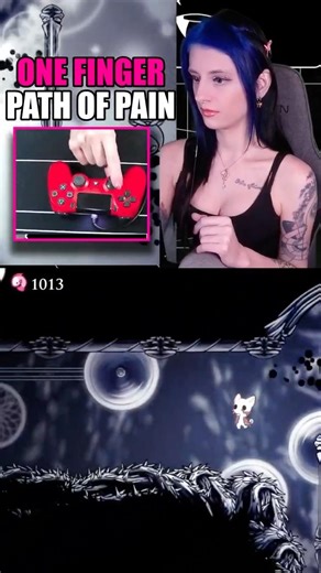 PATH OF PAIN with ONE FINGER #hollowknight #shorts #gaming