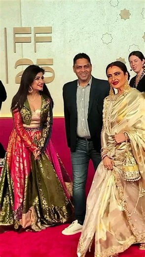 Viral Bhayani on Instagram: "Queen of Indipop, @ShibaniKashyap, lit up the red carpet at the Red Sea International Film Festival 2025, walking alongside none other than the legendary and timeless icon, Rekha Ji and Legendary Filmmaker Muzzaffar Ali. A moment of pure grace, legacy and artistic brilliance captured on a global stage. Shibani also delivered a spectacular, soul-stirring performance at the prestigious India Night, hosted by the Consulate General of India, Jeddah, in association with t