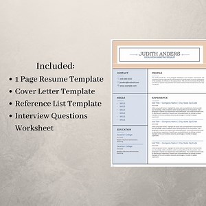 Modèle de CV créatif - MS Word à téléchargement immédiat - Etsy France