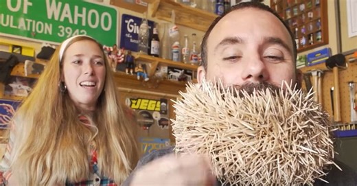 Man Stuffs 1,000s Of Toothpicks In Beard, Shattering His Own World Record!