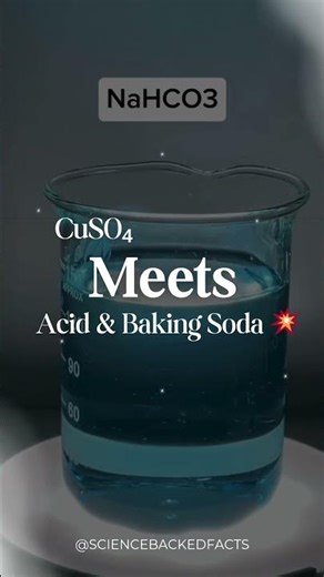 When Copper Sulphate Meets Acid & Baking Soda💥Unexpected Chemical Reaction #sciencefacts #viralshort