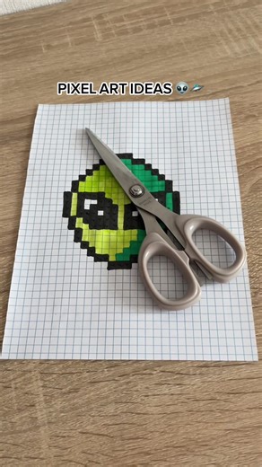 👽🛸Pixel art idea #alien #aliens #fyp ##pixel #pixelart #pixelarttutorial #roomdecor #pixelartideas #pixelartideas💗