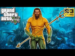 GTA 5 - Aquaman Mod FIVE STAR Cop Challenge with Next-Gen Real Life Graphics! (4K Ultra HD Gameplay)