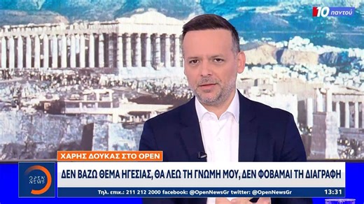 Χάρης Δούκας: «Δεν φοβάμαι τη διαγραφή, καμία συγκυβέρνηση με τη Νέα Δημοκρατία»
