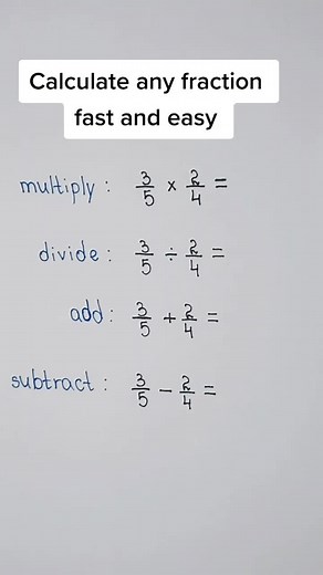 Fast and Easy Fraction Calculation Tricks