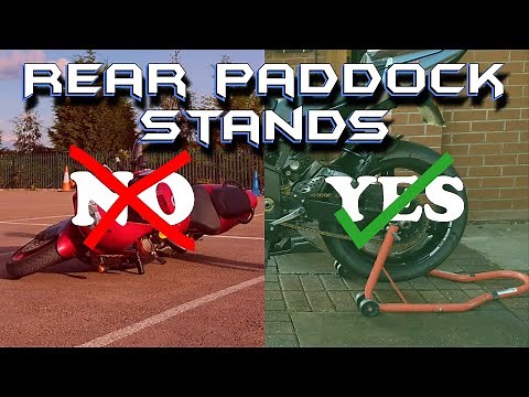 How to safely and easily use a rear motorcycle paddock stand on your own
