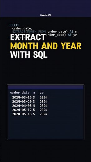 Learn how to extract month and year from a date field in SQL 🔥