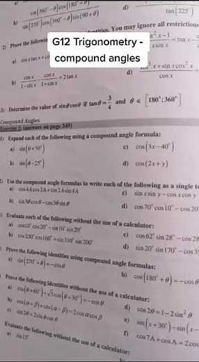Here with Grade 12 Pure Math- Trigonometry - Compound angles. #Mathisaltutoring #PureMath #mathisuniversal
