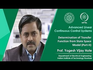 Determination of Transfer Function from State Space Model (Part-II)