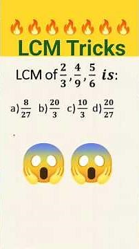 🔥 LCM Aptitude Tricks | Fast LCM Tricks for Competitive Exams | Aptitude Math Tricks | #shorts