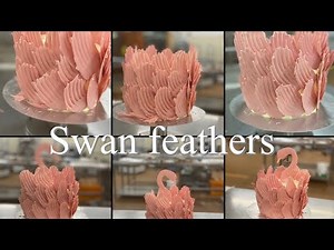 How to make SWAN FEATHERS |Ty cakes | pink swan feathers