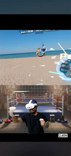 VR Boxing workout having fun 🤩 #metaquest3