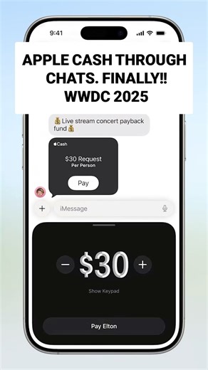 Apple Cash Through Chats at WWDC 2025