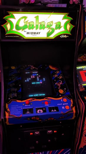 Till Paris on Instagram: "When was the last time you played Galaga? Galaga, released in 1981, is one of the most iconic space shooters of the golden arcade era. We all remember that sweet feeling of nailing the bonus stages and rescuing our captured ship for double firepower! The hypnotic waves of enemy aliens, the sound effects, and the challenge of beating your high score made Galaga a staple in every arcade. If you dropped quarters into this classic, you know the thrill. Still one of the grea