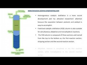 Catalytic reactive distillation for cumene produciton