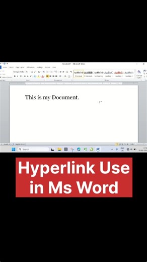 Hyperlink Use in MS Word.#shortvideo #computer #computertrick #secretshortcut #msword #shortcut