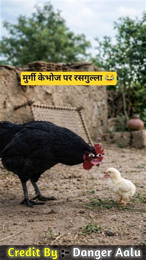 मुर्गी के भोज पर रसगुल्ला 🐔 #funny #trending #comedy ‪@thethar_puns‬ ‪@AaluPyajJoke‬