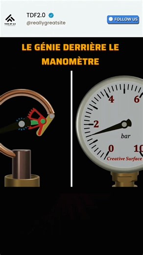 Un manomètre peut mesurer la pression sans aucune électricité. Comment ? Grâce au tube de Bourdon, un petit chef-d’œuvre de mécanique. Ce tube métallique creux change légèrement de forme sous la pression d’un gaz ou d’un liquide. Ce mouvement, transmis à un système d’engrenages, déplace une aiguille sur le cadran pour indiquer la pression exacte. Aucun capteur, aucun fil, juste de la physique pure. Ce mécanisme, inventé au XIXe siècle, est encore utilisé dans les usines, les moteurs et les machi