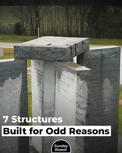 Most houses are built for mundane and practical purposes. 🏗️ But building massive structures has been one of humanity’s favorite pastimes since at least the Stone Age. Which is why, from time to time, people design and erect huge buildings whose purpose is not readily apparent.🤔 Like a giant treehouse, a fake village, or a massive picture frame. 😮 Here are some vivid examples: | Sunday Roast