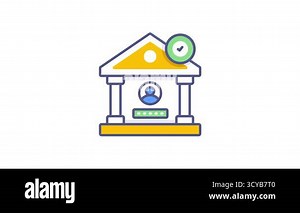 bank account, banking, Premium quality vector illustration video concept. flat line icon video symbol.